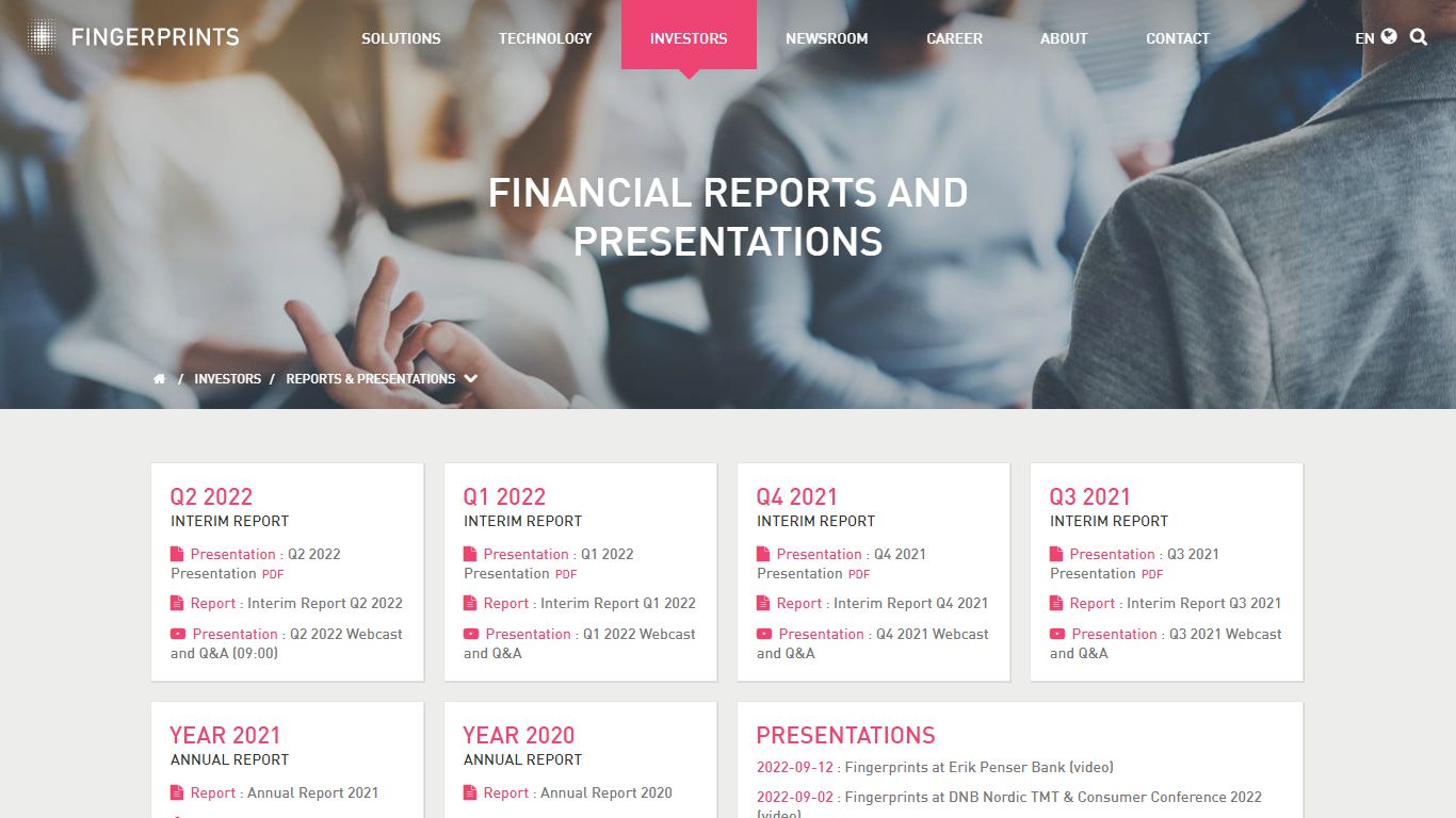Fingerprints - Reports & Presentations